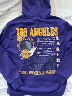 NBA Lakers Purple And Yellow Graphic Hoodie